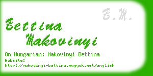 bettina makovinyi business card